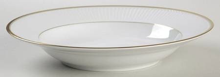 Classique d'Or White (Gold Ring, Verge and Trim) Large Rim Soup Bowl