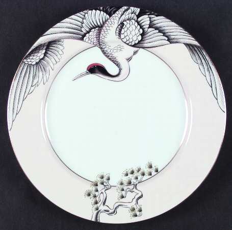 Crane with Pine by Fitz and Floyd