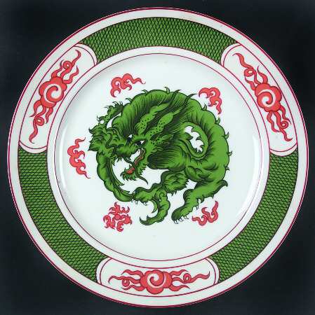 Dragon Crest Green Service Plate (Charger)