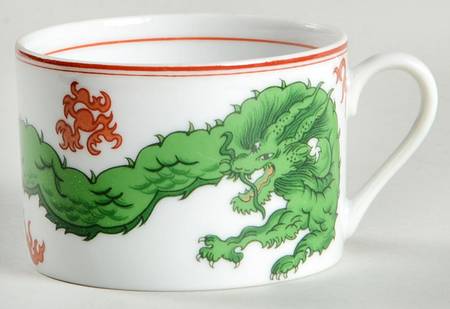 Dragon Crest Green Flat Cup