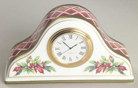 Winter Holiday Mantel Clock