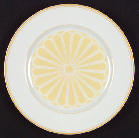 Imperial Crest Yellow Salad Plate by Fitz and Floyd