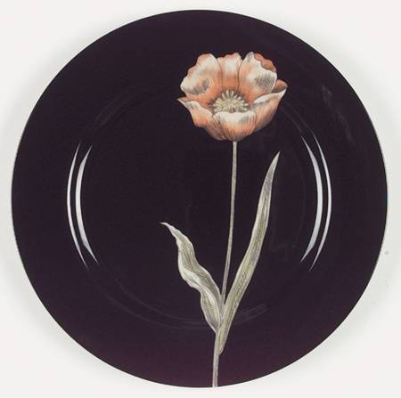 Midnight Poppy Dinner Plate