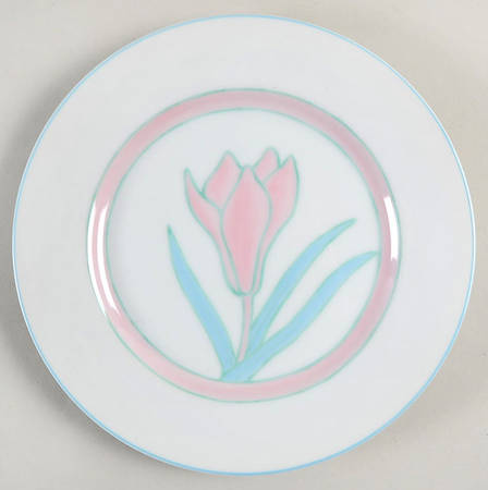 Pastel Garden Salad Plate