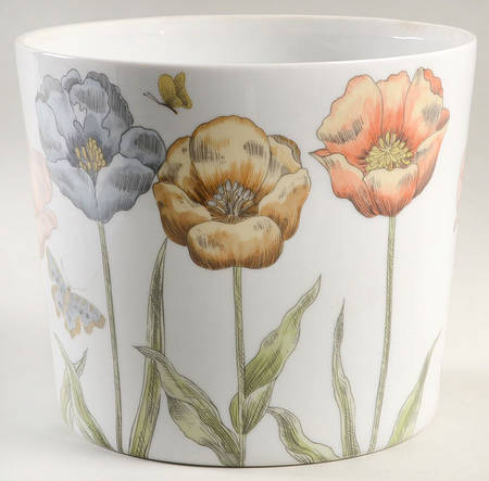 Pastel Poppy (White Background) 6" Cachepot