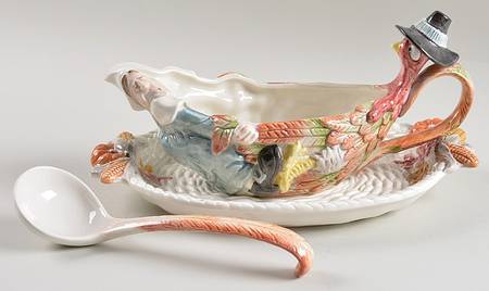 Pilgrims Progress Gravy Boat & Underplate with Ladle