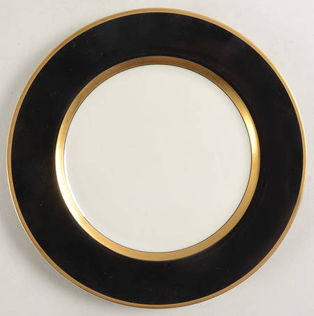 Renaissance Black On Buff Salad Plate by Fitz and Floyd