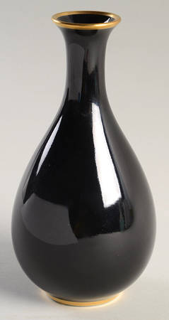 Renaissance Black On White 6" Bud Vase