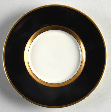 Renaissance Black On White Saucer for Demitasse Cup