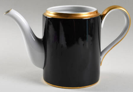 Renaissance Black On White Coffee Pot No Lid