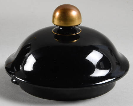 Renaissance Black On White Lid for Coffee Pot