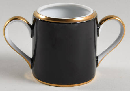Renaissance Black On White Sugar Bowl No Lid
