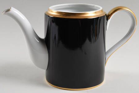 Renaissance Black On White Coffee Pot No Lid