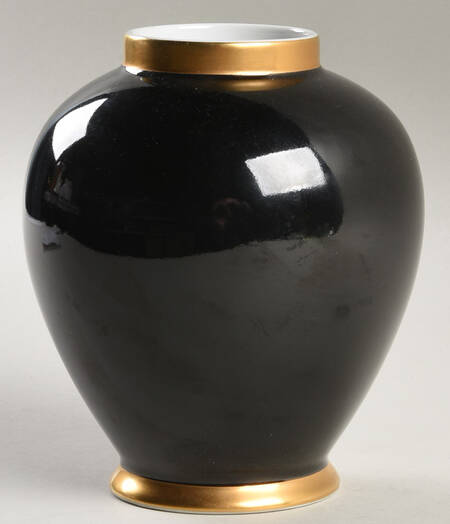 Renaissance Black On White Medium Ginger Jar No Lid