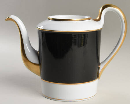 Renaissance Black On White Coffee Pot No Lid