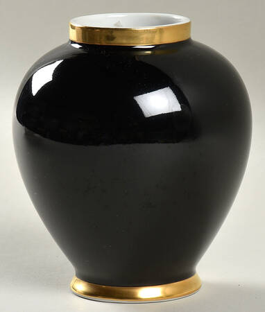 Renaissance Black On White Small Ginger Jar No Lid