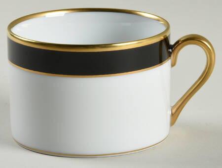 Renaissance Black On White Flat Cup