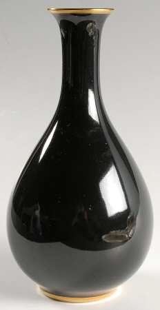Renaissance Black On White 9" Vase