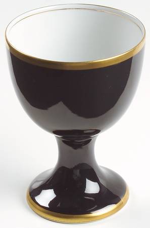 Renaissance Black On White China Goblet