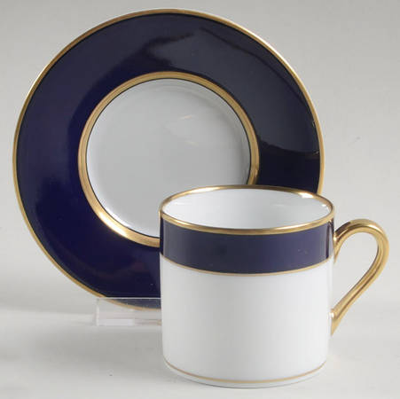 Renaissance Cobalt Blue (Japan) Flat Demitasse Cup & Saucer Set