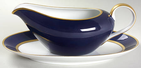 Renaissance Cobalt Blue (Japan) Gravy Boat & Underplate/Relish