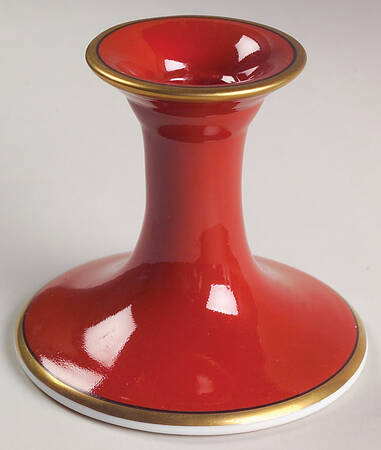 Renaissance Cinnabar 3" Candlestick