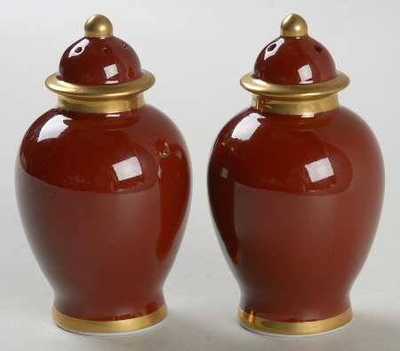 Renaissance Cinnabar Salt & Pepper Set by Fitz and Floyd