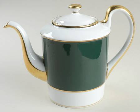 Renaissance Dark Green Coffee Pot & Lid