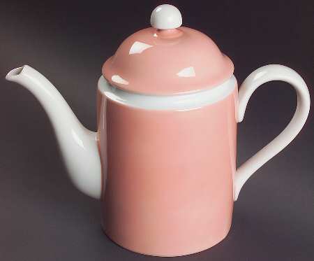 Rondelet Peach (White Background) Coffee Pot & Lid