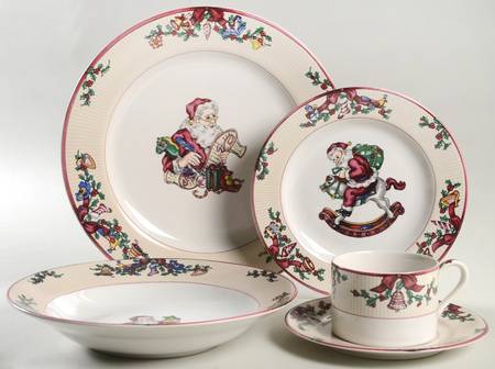 Santa's List 5 Piece Place Setting