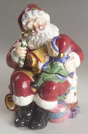 Santa's List Figural Candy Jar & Lid