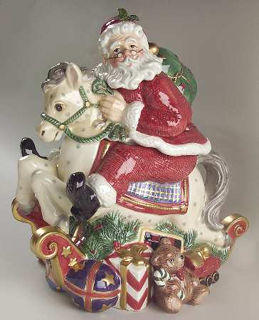 Santa's List Figural Cookie Jar & Lid