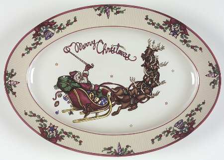 Santa's List 14" Oval Serving Platter