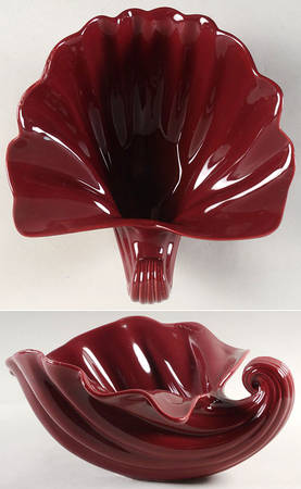 Total Color Plum (Round) 8" Shell Shaped Bowl by Fitz and Floyd