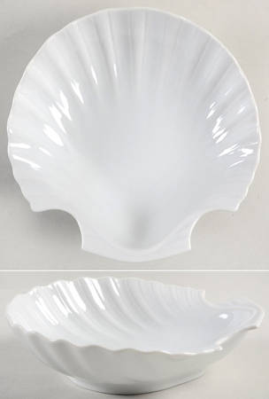 White Shoulders 7" Shell Shaped Dish