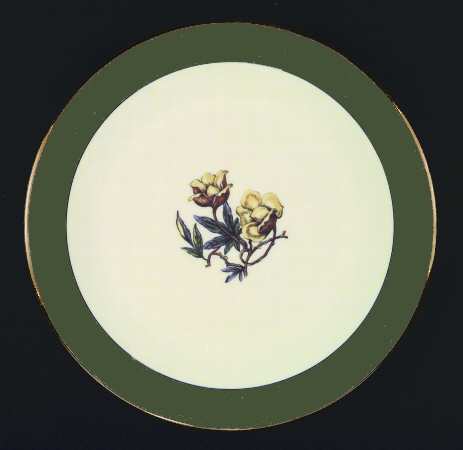 Avalon Sage Green (Gold Trim) Coupe Dinner Plate