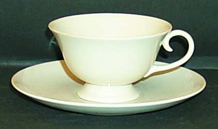 Bon Lite White Footed Cup & Saucer Set