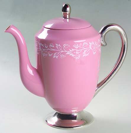 Brocade Rose (Coupe) Coffee Pot & Lid