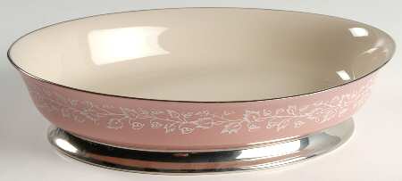Brocade Rose (Coupe) 10" Oval Vegetable Bowl