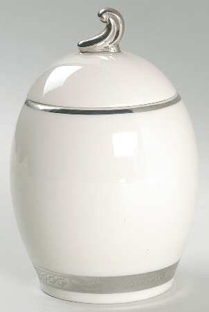 Bridal Wreath No Color Band Sugar Bowl & Lid