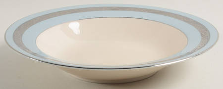 Bridal Wreath Strata Blue (Rim) Rim Soup Bowl