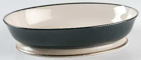 California Black 9" Oval Vegetable Bowl