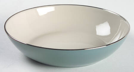 Contessa Peacock Blue (Platinum Trim, Coupe) 8" Round Vegetable Bowl