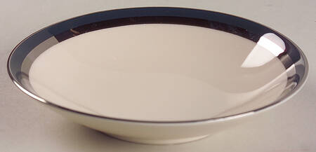 Contessa Peacock Blue (Platinum Trim, Coupe) Fruit/Dessert (Sauce) Bowl