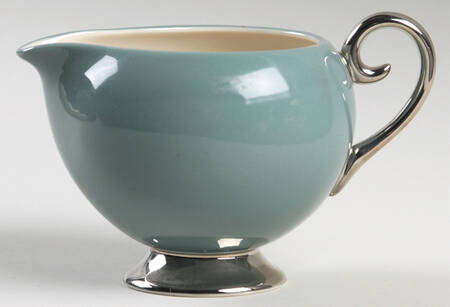 Contessa Peacock Blue (Platinum Trim, Coupe) Creamer