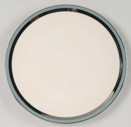 Contessa Peacock Blue (Platinum Trim, Coupe) Bread & Butter Plate