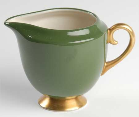 Contessa Spanish Green (Gold Trim, Coupe) Creamer