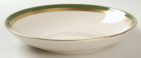 Contessa Spanish Green (Gold Trim, Coupe) Coupe Soup Bowl
