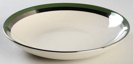 Contessa Spanish Green (Platinum Trim, Coupe) Coupe Soup Bowl