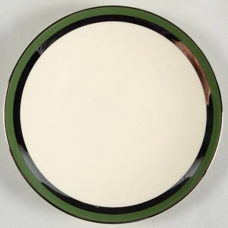 Contessa Spanish Green (Platinum Trim, Coupe) Bread & Butter Plate